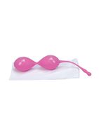 Силиконовые вагинальные шарики Vibe Therapy Fascinate розового цвета