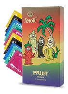 Ароматизированные презервативы AMOR Fruit Яркая линия (10 шт)