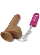 Кофейный вибратор Nature Cock Gabe 6 с голосовым приёмником (15 см)