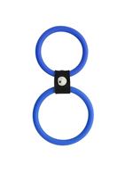 Синее двойное эрекционное кольцо Dual Rings Blue