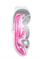 Розовый силиконовый вибратор типа babbit PURRFECT SILICONE 7" (18 см)