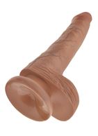 Фаллоимитатор-мулат с мошонкой и присоской 6" Cock with Balls (17,8 см)