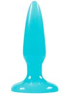 Голубая анальная пробка, светящаяся в темноте, Firefly Pleasure Plug Mini - 8,1 см.