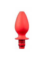 Красная насадка для душа HYDROBLAST 4INCH BUTTPLUG SHAPE DOUCHE - 10,2 см.