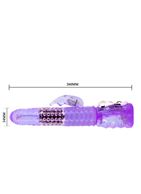 Сиреневый вибратор ротатор Deluxe Dream Lover с клиторальным отростком (26 см)