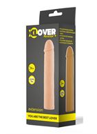 Фаллическая насадка телесного цвета XLover - 18 см.