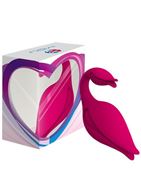Малиновый вибратор бутон Swan (11 см)
