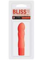 Оранжевый мини-вибратор NEON BLISS VIBRATOR - 9 см.