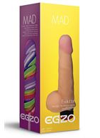 Телесный реалистичный мультискоростной вибратор Mad Lollipop (17,6 см)