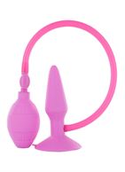 Розовый анальный расширитель SMALL INFLATABLE PLUG - 10 см.