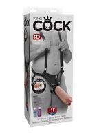 Страпон-система с телесной насадкой 11" Two Cocks One Hole Hollow Strap-On Suspender System (30,5 см)