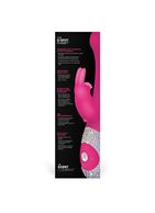 Розовый вибромассажёр The G-spot Rabbit с украшенной стразами рукоятью - 22 см.