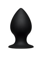 Чёрная анальная пробка Kink Ace Silicone Plug 4 - 10,16 см.