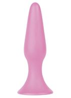 Розовая анальная пробка Silky Buttplug Big - 15,5 см.