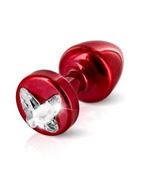 Красный алюминиевый плаг Anni R Butterfly Red T1 Crystal с кристаллом крестообразной формы