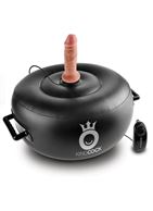 Вибромассажер на воздушной подушке King Cock Vibrating Inflatable Hot Seat с двумя насадками