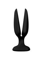 Чёрная анальная пробка-бутон MENZSTUFF - FLOWER BUTT PLUG 6INCH (15 см)