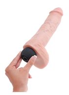 Телесный фаллоимитатор с функцией семяизвержения 11 Squirting Cock with Balls - 27,9 см.