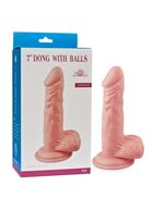 Телесный фаллоимитатор 7" Dong with Balls (16 см)