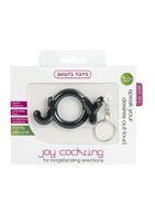 Черное эрекционное кольцо Joy Cocking