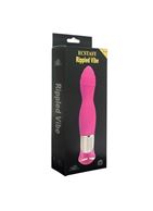 Ярко-розовый вибратор ротатор ECSTASY Deluxe Rippled Vibe (20 см)