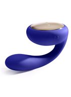 Синий вибромассажер для пар Tara Midnight Blue