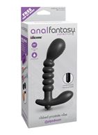 Анальный вибромассажер Ribbed Prostate Vibe - 15,2 см.