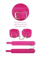 Розовые замшевые наручники PINK WRIST CUFFS 