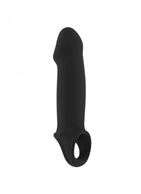 Чёрная насадка с подхватом Stretchy Penis Extension No.33