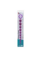 Фиолетовая анальная цепочка PLEASURE BEADS ANAL ROD - 32 см.