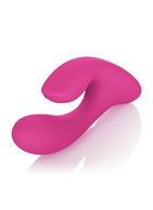 Розовый перезаряжаемый вибратор со стимуляцией клитора Silhouette S17