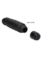 Черный вибратор Ribbed Multispeed Vibrator (17 см)