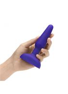 Фиолетовая анальная вибропробка с 3 источниками вибрации TRIO REMOTE CONTROL PLUG PURPLE - 13,5 см.