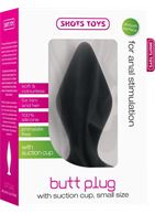 Чёрная малая анальная пробка Butt Plug with Suction Cup Small