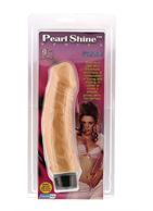 Телесный вибратор-реалистик с богатым рельефом поверхности PEARL SHINE 9 VIBRATOR - 22,8 см.