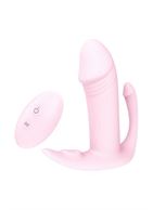 Розовый вибратор REMOTE TRI-PLEASURER на ДУ