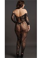 Красивый ажурный кэтсьюит с доступом Lace Sleeved Bodystocking