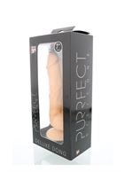 Телесный силиконовый фаллоимитатор PURRFECT SILICONE DELUXE DONG 7INCH - 18 см.