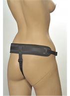 Чёрные трусики с плугом Kanikule Strap-on Harness Anatomic Thong