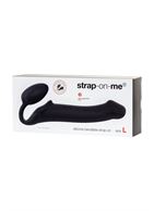 Черный безремневой страпон Silicone Bendable Strap-On L