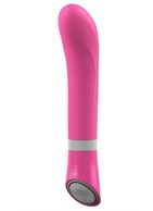 Розовый G-стимулятор с вибрацией Bgood Deluxe Curve (19,3 см)