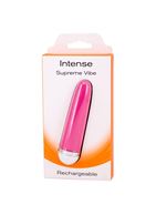 Ярко-розовая перезаряжаемая вибропуля INTENSE SUPREME VIBE (9,5 см)