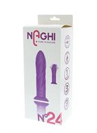 Фиолетовый вибратор-ротатор NAGHI NO.24 RECHARGEABLE VIBRATOR (17,5 см)