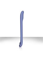 Голубой плоский вибромассажер Serenity Blue USB из силикона - 20,3 см. 