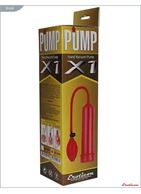 Красная вакуумная помпа Eroticon PUMP X1 с грушей