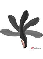 Черный вибратор с пультом-часами Anne s Desire Curve G-Spot Vibe Wireless Watchme (20,5 см)