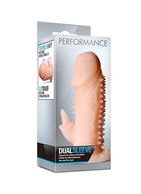 Телесная насадка на пенис PERFORMANCE DUAL SLEEVE - 12 см.
