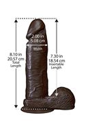 Коричневый фаллоимитатор The Realistic Cock 8” with Removable Vac-U-Lock Suction Cup (20,57 см)