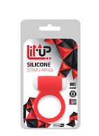 Красное эрекционное виброкольцо LIT-UP SILICONE STIMU RING 3 RED