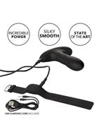 Черный массажер простаты с браслетом-пультом Eclipse Wristband Remote Beaded Probe - 12,75 см.